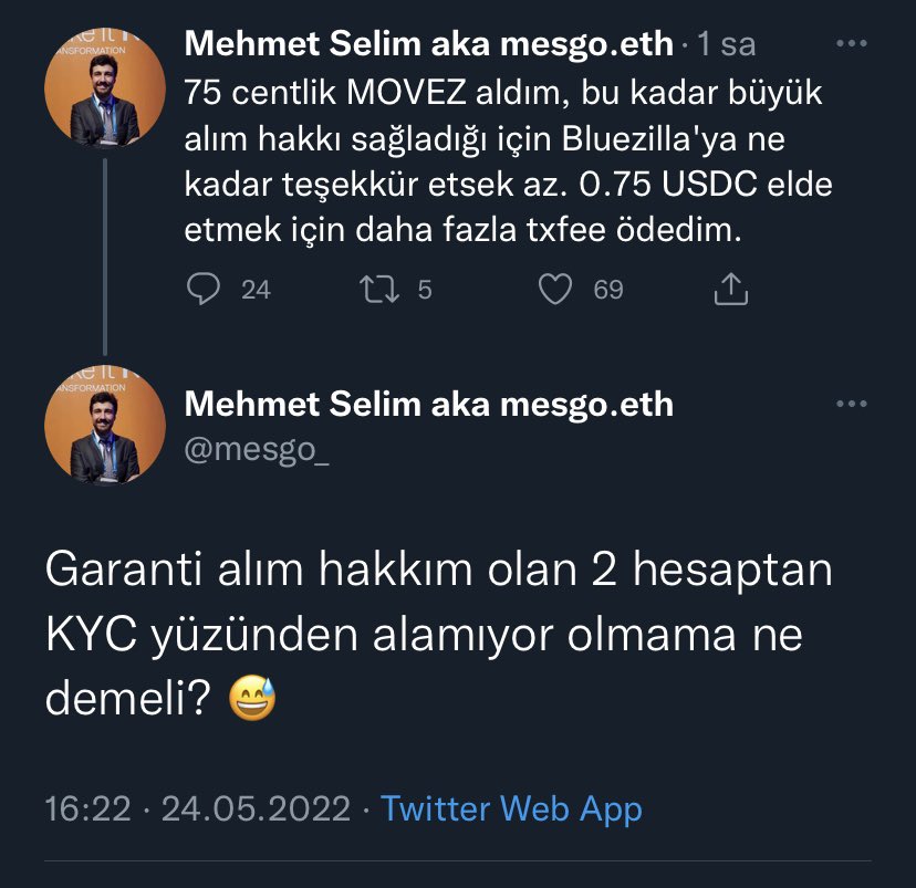 merwanaydin's tweet photo. @bycoinhunter @mesgo_ Boşver @bycoinhunter daha kyc yapmadan garanti alım yapamayacağını bilmeyen adama ne anlatabilirsin. https://t.co/0qMKGWsYFD