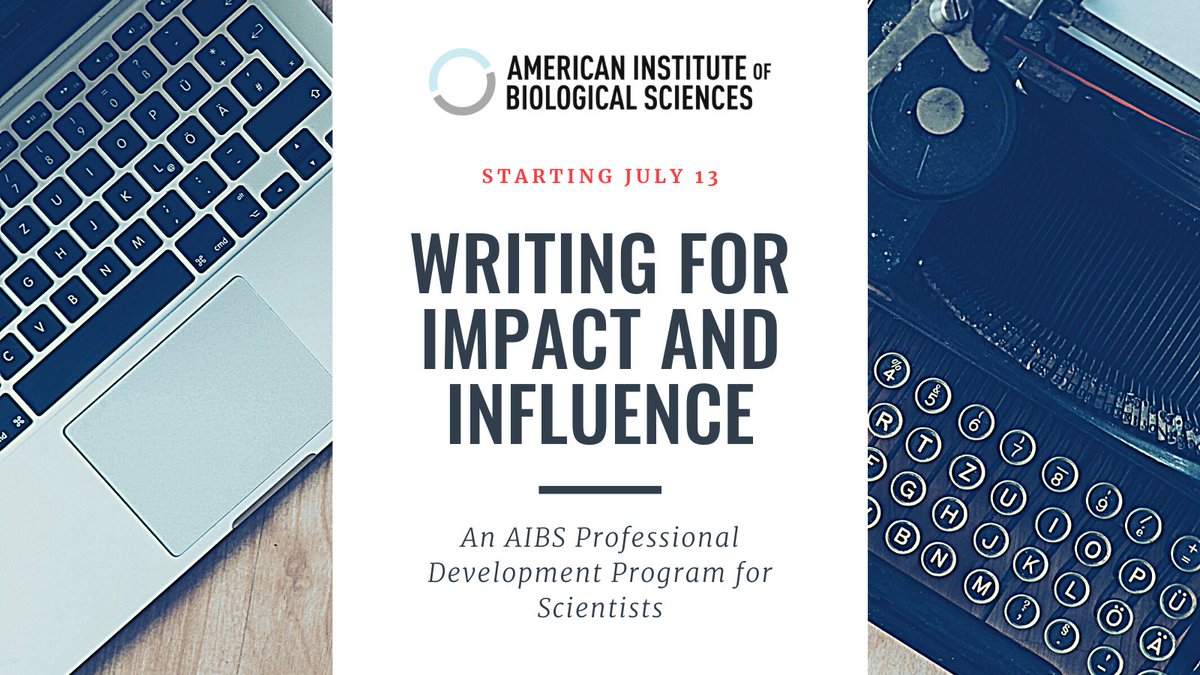 AIBSbiology's tweet photo. Registration is closing soon for the Writing for Impact course. Starts July 13, 2022. #writingforimpact https://t.co/6VdA8SgjUB https://t.co/gUtRN6iWI0