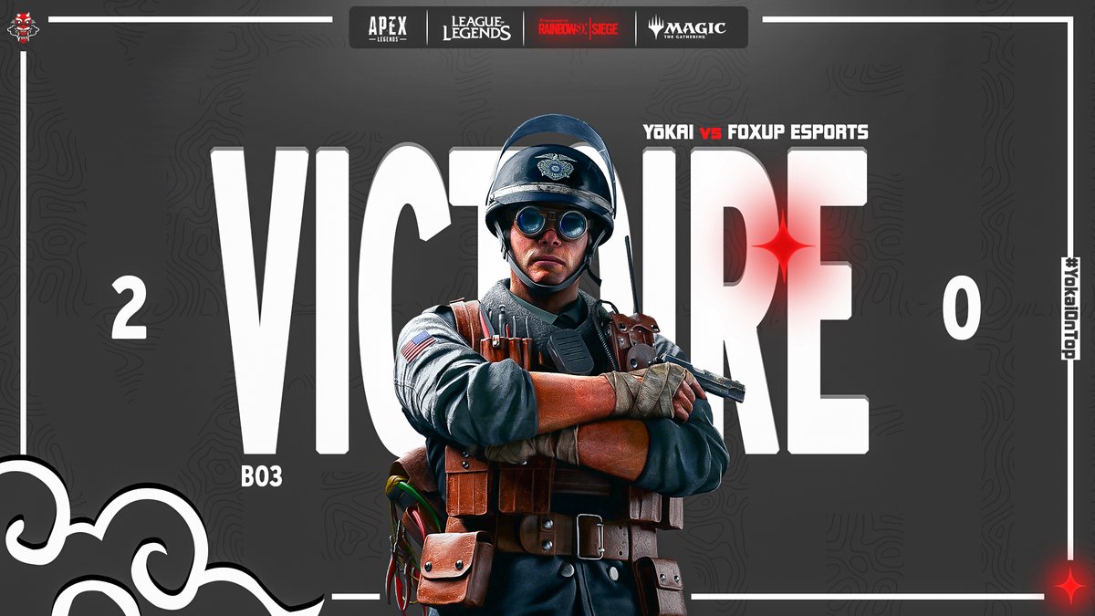 yokai_esport's tweet photo. C'est une nouvelle victoire pour 'OSLO' !
2-0 sur ce BO3 ! Rendez-vous bientôt pour la suite de la compétition.
GG WP à nos opposants @FoxupEsports 👊
Merci à @steeveChampeno1 pour le cast 🎙️
#YokaiOnTop 👺 https://t.co/8xr86I3eoi