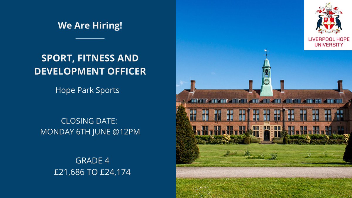 WorkingatHope's tweet photo. Vacancy

Sport, Fitness and Development Officer.

Visit the website for more details:

https://t.co/90gQ4JEPc6 https://t.co/8PnzXDNmEe
