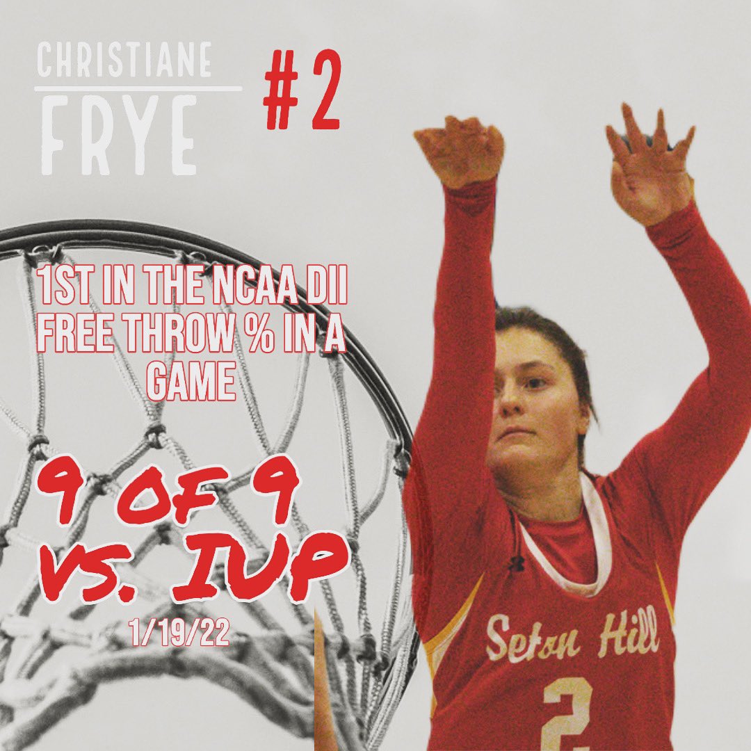 SetonHillWBB's tweet image. As we keep reminiscing, we can’t forget about our Rookie of the Year! 

#2 finished the season tied for first in free throw % in a game! #ABucket