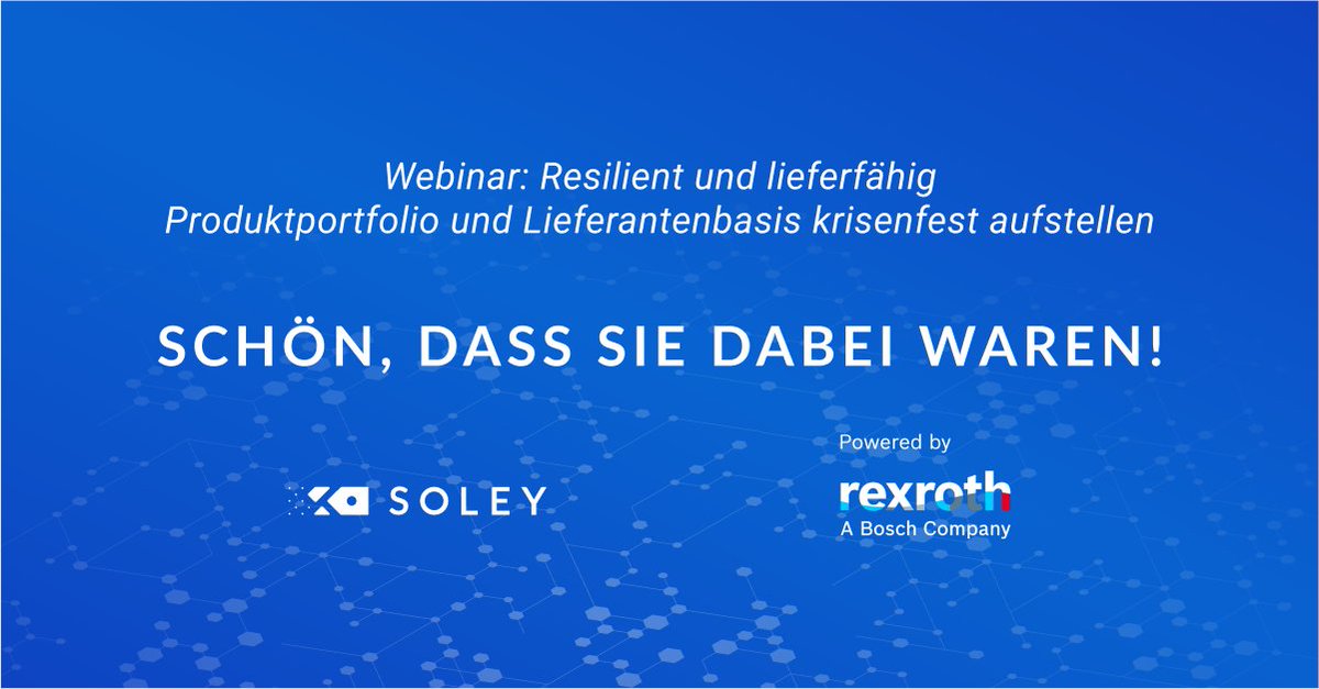 DANKESCHÖN für die Teilnahme! Besonders bedanken wir uns bei Jochen Beck, Projektleiter Neuausrichtung Supply Chain und Frank Meyer, Projektleiter Portfoliomanagement bei Bosch Rexroth. Webinar verpasst? Wir nehmen uns gerne Zeit für Sie: hubs.la/Q01b-fwC0