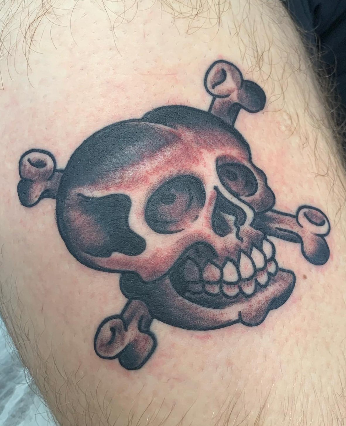 Traditional Skull And Crossbones Tattoos