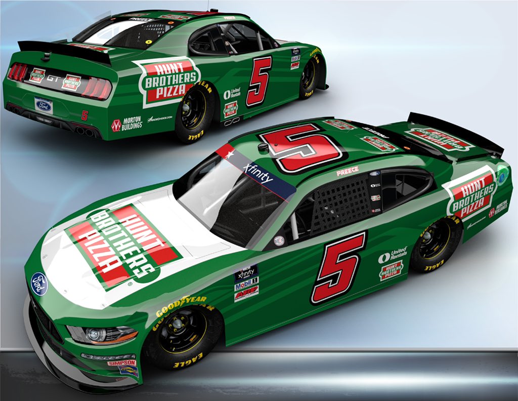 TeamBJMcLeod's tweet photo. Serving 🔥 speed &amp; slices at @CLTMotorSpdwy 🍕

@RyanPreece_ will be behind the wheel of BJMM’s NASCAR Xfinity Series No. 5 Ford Mustang this upcoming Saturday, May 28, for the #Alsco300 🏁

#NASCAR #NASCARXfinitySeries #TeamBJMM #Alsco300 #CharlotteMotorSpeedway https://t.co/DRUsZ9G9HE