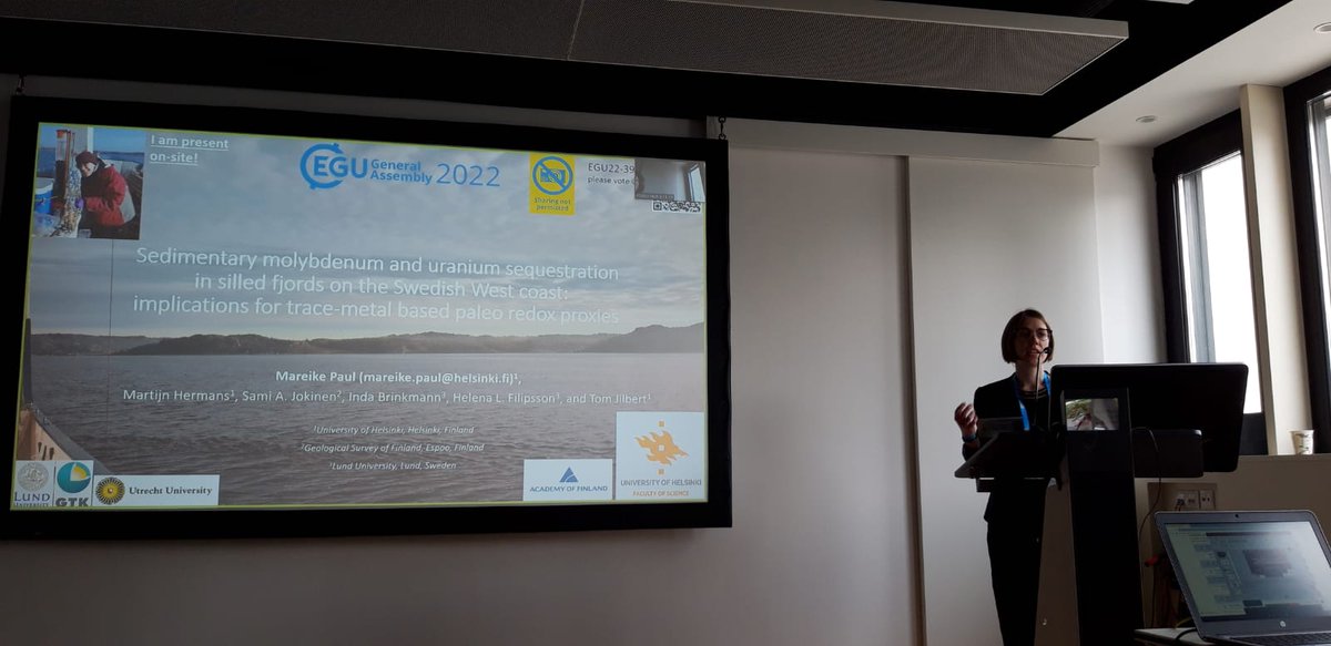 Happy to share @EGU_BG #EGU22 insights on the potential for Mo and U as proxies for #deoxygenation in coastal depositional environments @GeoHelsinkiUni @geo_hel @SuomenAkatemia @tomjilbert PC: @jvirtasa