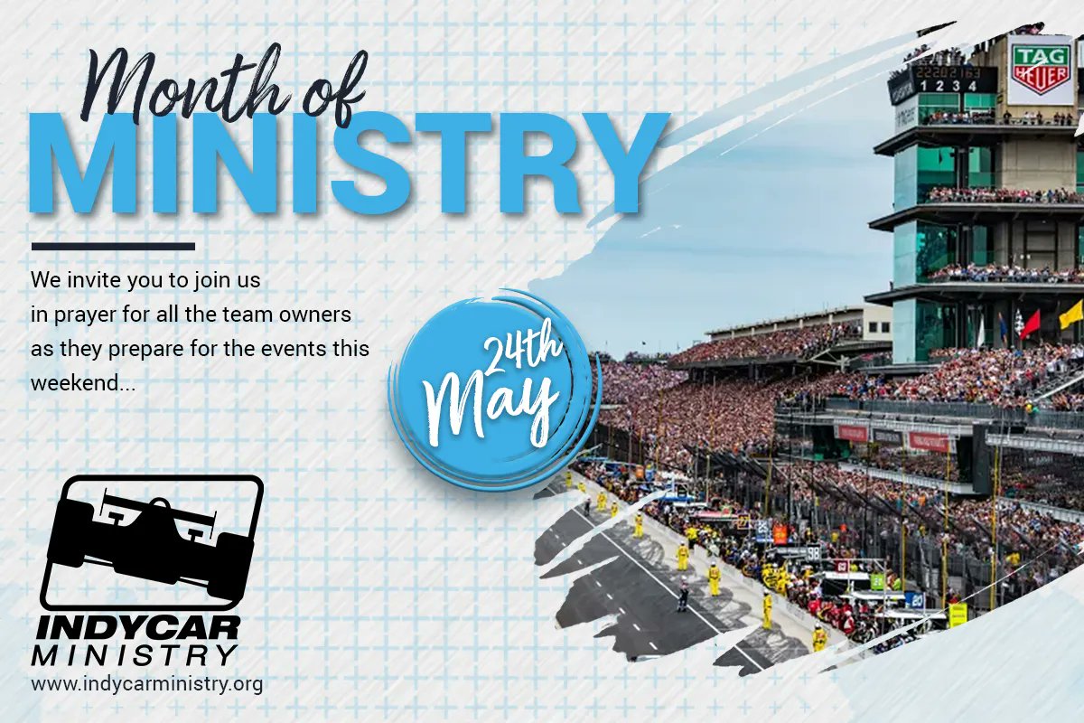indycarministry's tweet photo. Good Morning! Pleas join us today in praying over all the Indycar team owners as they prepare for this weekend's race! We wish you peace and good luck! #MonthofMinistry
#AMEN / #RacingBuildsRelationship / #BeTheChurch / #AnchoredInChrist / #IndyCarMinistry / #Preach / @IndyCar https://t.co/DrNhbRrQ7m