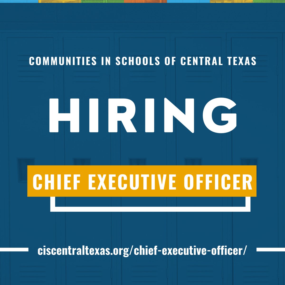 Communities In Schools of Central Texas is seeking a qualified Chief Executive Officer. The deadline to apply is May 31, 2022. Learn more at ciscentraltexas.org/chief-executiv…
#AllinforKids!