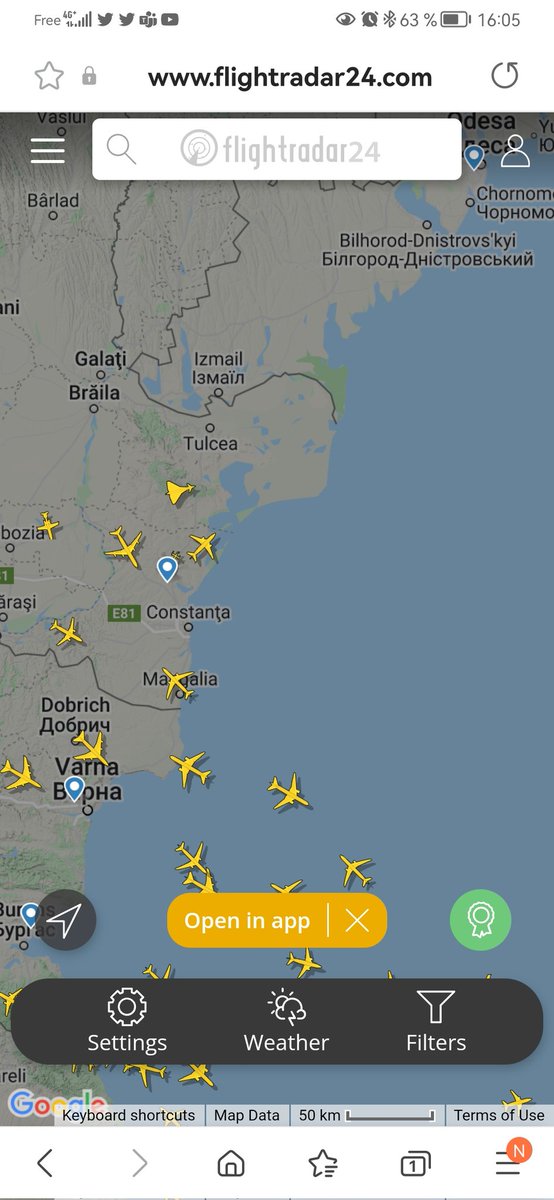 TimeVoyageur's tweet photo. @stratpol_site @bfmttv Sur Flight Radar, un avion de la Royal Air Force fonce tout droit sur le sud de l'Ukraine à 16h01, direction Odessa tandis qu'un drone radar surveille la mère noire, à 16h05, le Jet de la Royal Air Force disparaît des radar au dessus de la mer 🤔 ?
Copies d'écran ⬇️⬇️ https://t.co/RQh8CQOGa8