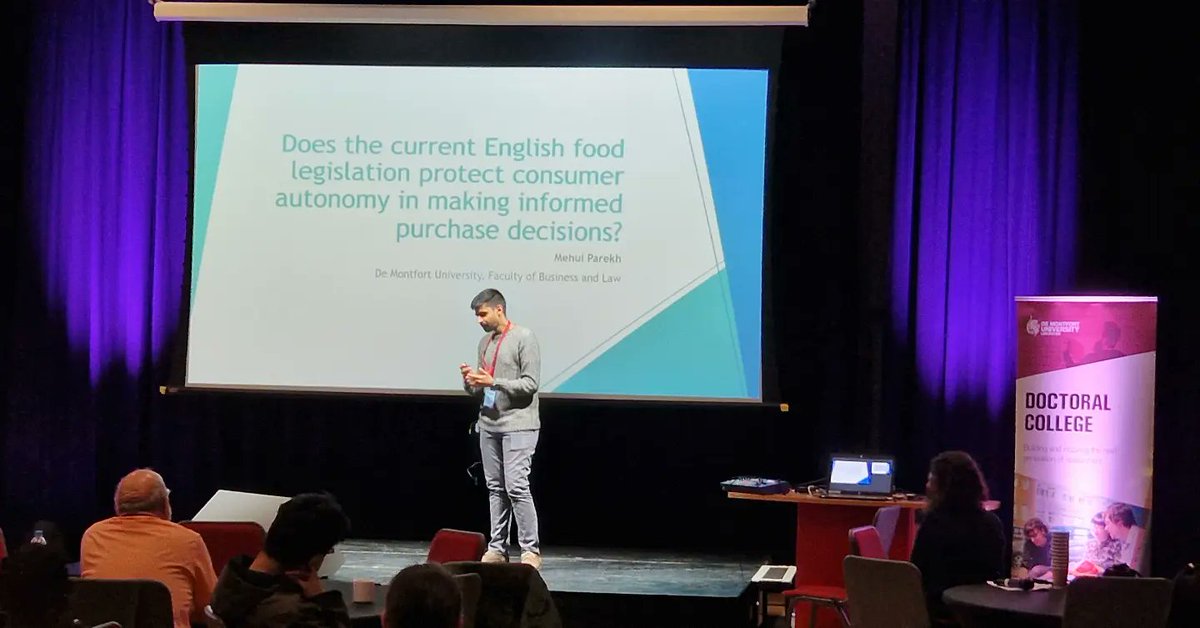M3hulP4r3kh's tweet photo. Delighted to share I was invited to present my PhD Research in Food Information and Consumer Law during the April 2022 DMU Doctoral College Showcase Event!
Thank you @dmuleicester and @DMUDRCOL for this opportunity!
#consumerlaw #foodinformation #research https://t.co/yycY8w2g1J