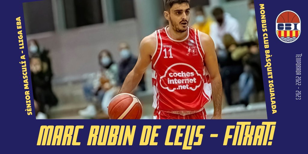 CBIgualada's tweet photo. 💥Novetats - Temporada 22/23
🏀Sènior Masculí A
MARC RUBÍN DE CELIS - FITXAT ‼️

👉En Marc Rubín de Celis fitxa pel Monbus Club Bàsquet Igualada provinent del CB Alpicat.
 
@rubindecelis11 
@CBAlpicat 
@monbusinfo
 
#femcbi #fembasquet #femciutat #femigualada https://t.co/9xsZ4yo1n4