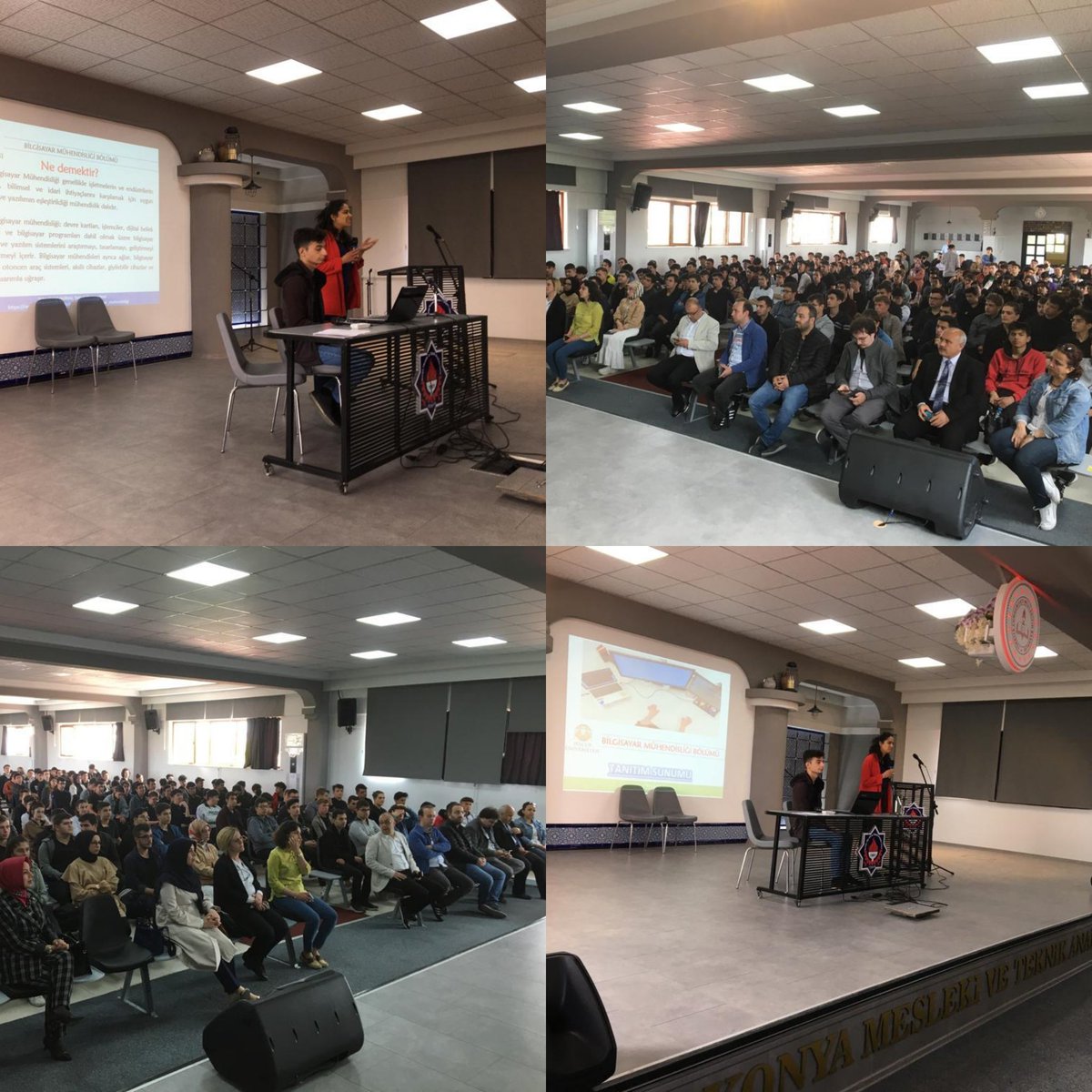 KonyaMTAL's tweet photo. . @selcukuniresmi #TeknolojiFakültesi Öğretim Üyeleri, okulumuz 11 ve 12. sınıf öğrencilerimize #MTOK üniversite yerleşimi ve eğitimi hakkında bilgilendirme semineri verdiler.Teşekkür ediyoruz.
@SeyitAliBuyuk @mustafakoca42
• • •
#BenimOkulumKonyaMTAL
https://t.co/CJl34A5opN https://t.co/YKaA7vSIIx