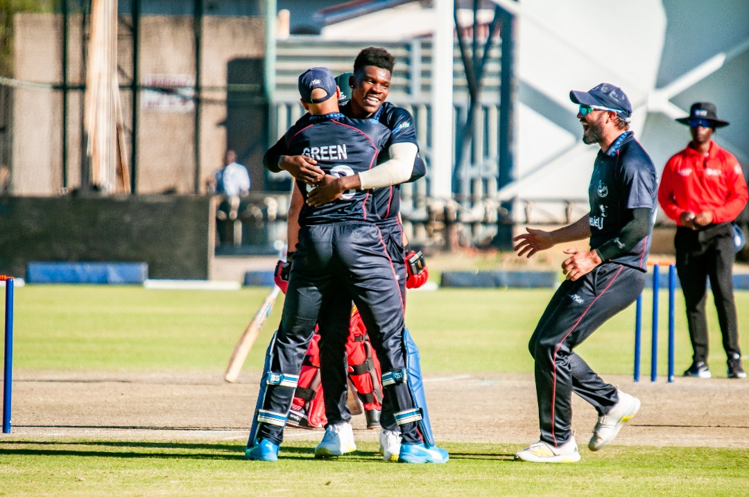 CricketNamibia1's tweet photo. And it's VICTORY for the Richelieu Eagles ๐ฆ
๐ณ๐ฆ๐
Massive congratulations to the Eagles for winning the T20I series against FULL MEMBER country, Zimbabwe by 3-2.
Well done ๐ณ๐ฆ๐ณ๐ฆ๐ณ๐ฆ๐ณ๐ฆ
#ixusport #itstorga #neolife #RichelieuEagles #AlwaysHigher https://t.co/Wu3jta01aC
