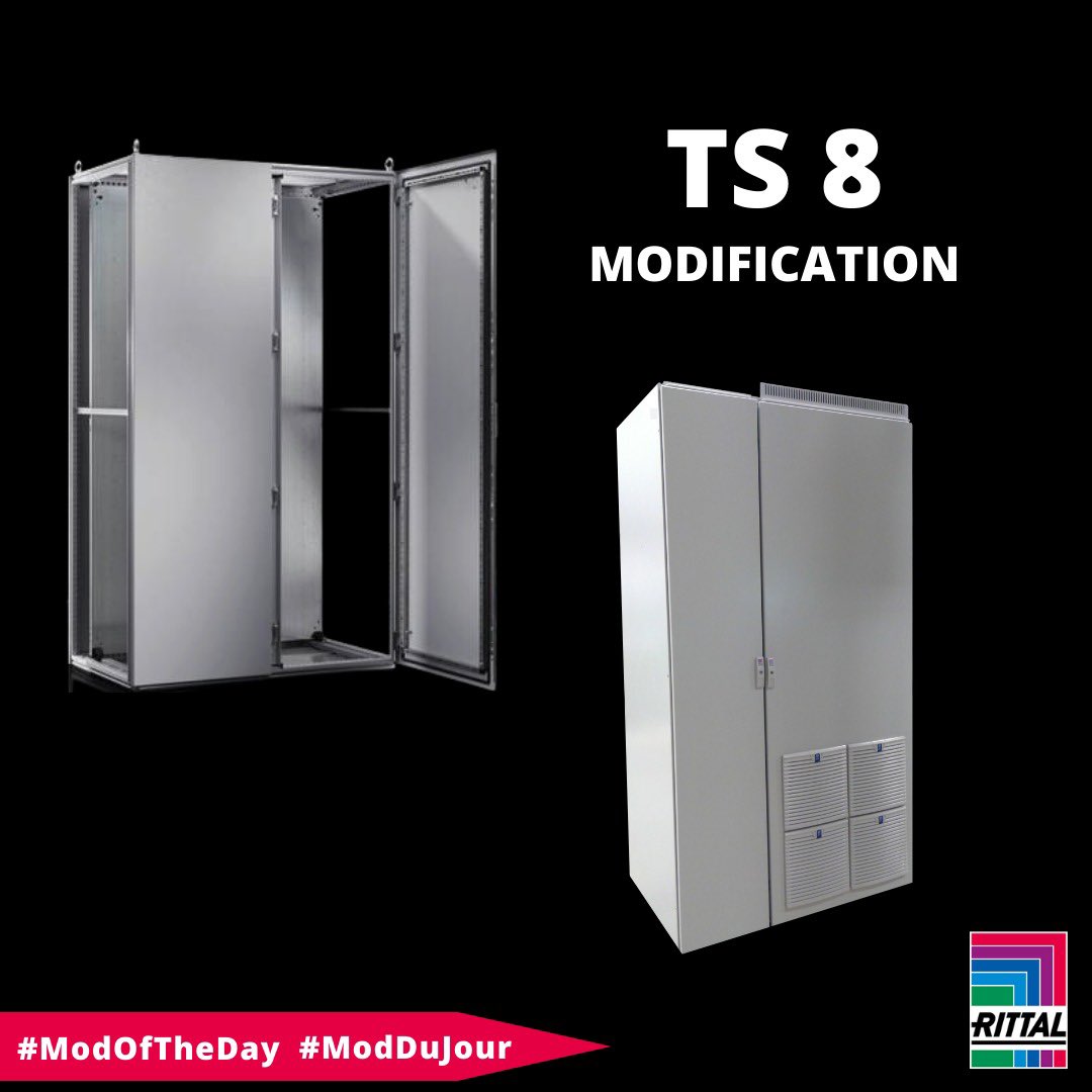 RittalCanada's tweet photo. TS8 fitted with filter fans! The equipment inside will be at optimal temperature, to function more efficiently for longer!
TS8 a reçu ventilateurs filtrants qui maintiendront l'équipement frais, à une température parfaite pour prolonger sa durée de vie.
#modoftheday https://t.co/VDspkjxQa0