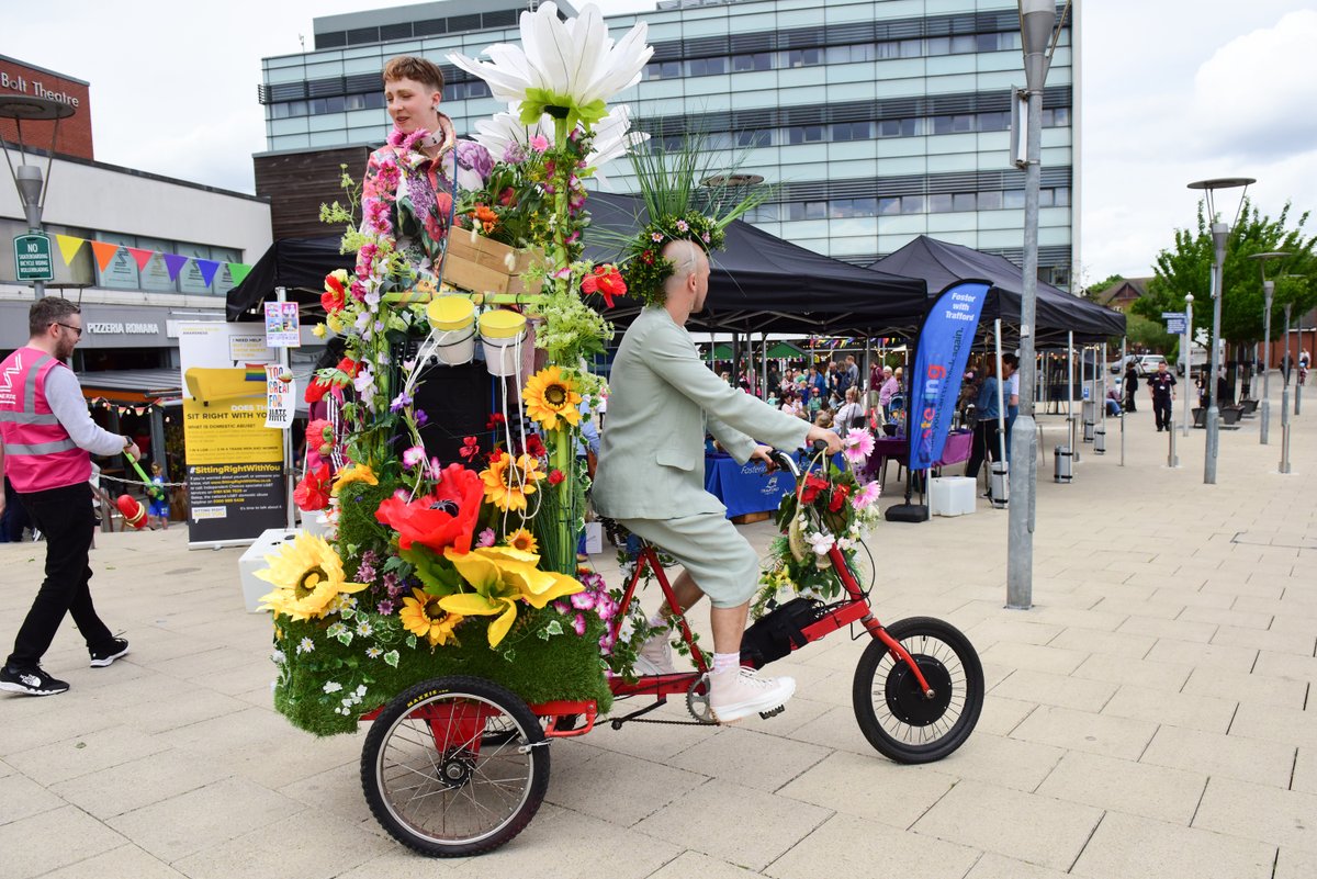 PrideTrafford's tweet photo. Thanks for joining us for another incredible #PrideinTrafford. We hope you enjoyed is as much as we did.
A big thank you to all the artists, supporters, behind the scenes teams @WatersideArts &amp; @TraffordCouncil, local businesses &amp; our fabulous audiences. 
See you in 2023! https://t.co/IlLkTCSKJg