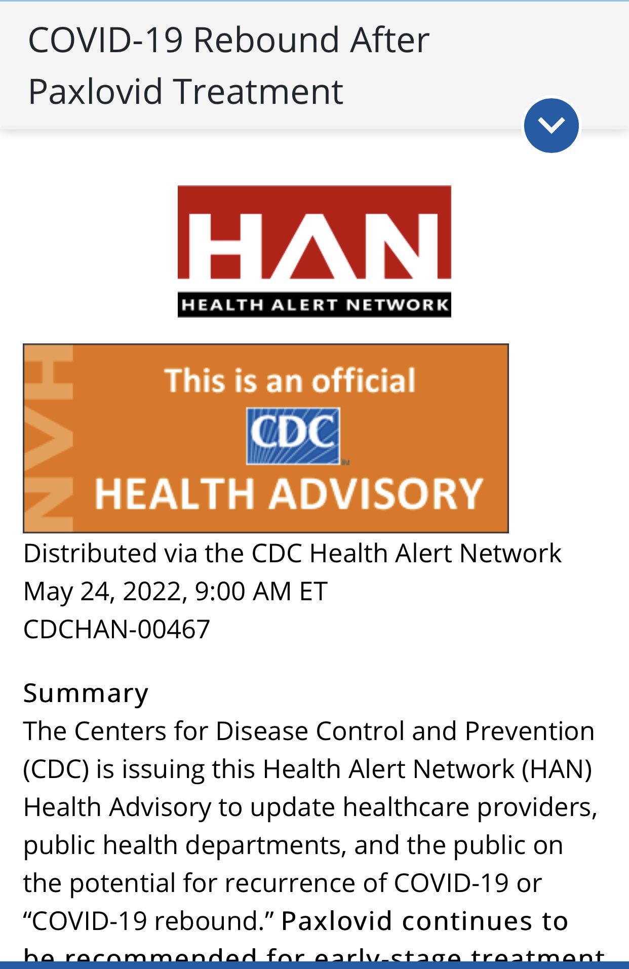 Meg Tirrell On Twitter CDC Issues Health Advisory On Potential For