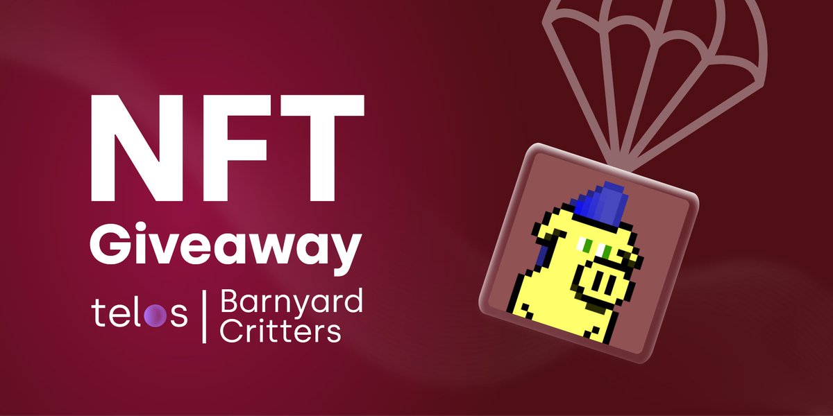 It's #NFT GIVEAWAY TIME! NFT Curator <a href="/TheBigGooey/">Gooey 👹</a> has 3 Barnyard Critters to #giveaway! 🎁  
 
Enter
🐷Follow <a href="/TheBigGooey/">Gooey 👹</a> &amp; <a href="/HelloTelos/">Telos</a> 
🐷Retweet this tweet 
🐷Drop your EVM address in our Discord bit.ly/3FTt8Tn 
 
Winners will be announced on Wednesday! 🏆 
 
#Telos