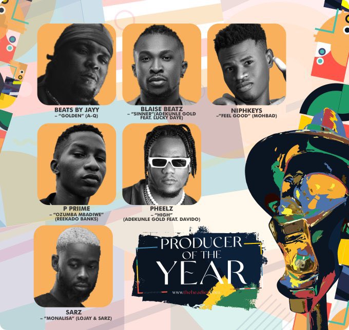 thepgmclub's tweet photo. Here are the nominees for this years @The_Headies Producer of the year category. 

Who has your vote?

#headies #HeadiesNominees #15thHeadiesNominees #15thHeadies #pushinggoodmusic #thepgmclub https://t.co/wliqAUtGxw