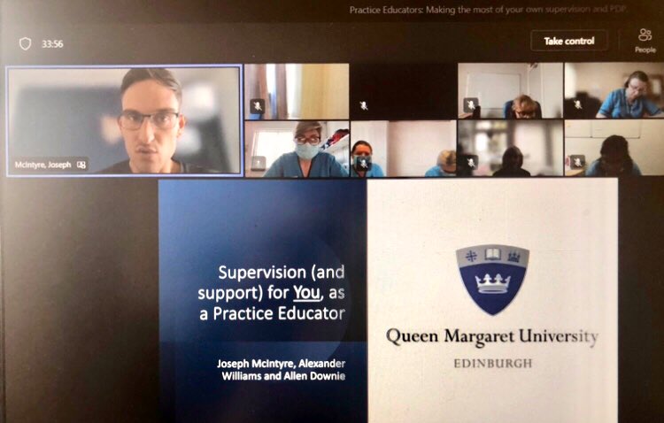 AlDoThePod's tweet photo. Great to spend some time online with 100 of our AHP practice educator colleagues this afternoon talking about supervision and practice education. Thank you @jmcint22 for leading the discussion and to everyone who contributed #LoveLearningMay https://t.co/3GmPOLBoiT