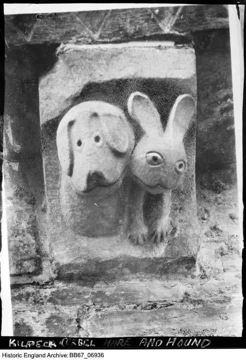 HE_Archive's tweet photo. From the Archive
Photographed in circa 1930, an Ardman-esque hound and hare decorated corbel at the Church of St Mary and St David, #Kilpeck, #Herefordshire
Read the List entry here: https://t.co/uxcUTHSEvw
#CuteCorbel
#Ardman
#HistoricChurch https://t.co/NLgdMkbe6i