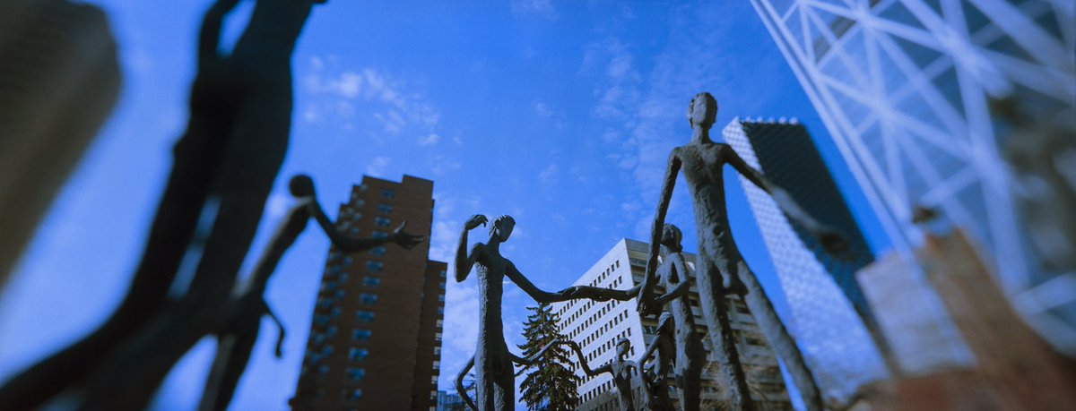 GM from downtown Calgary. Always loved these sculptures. #filmphotography #widelux #yyc