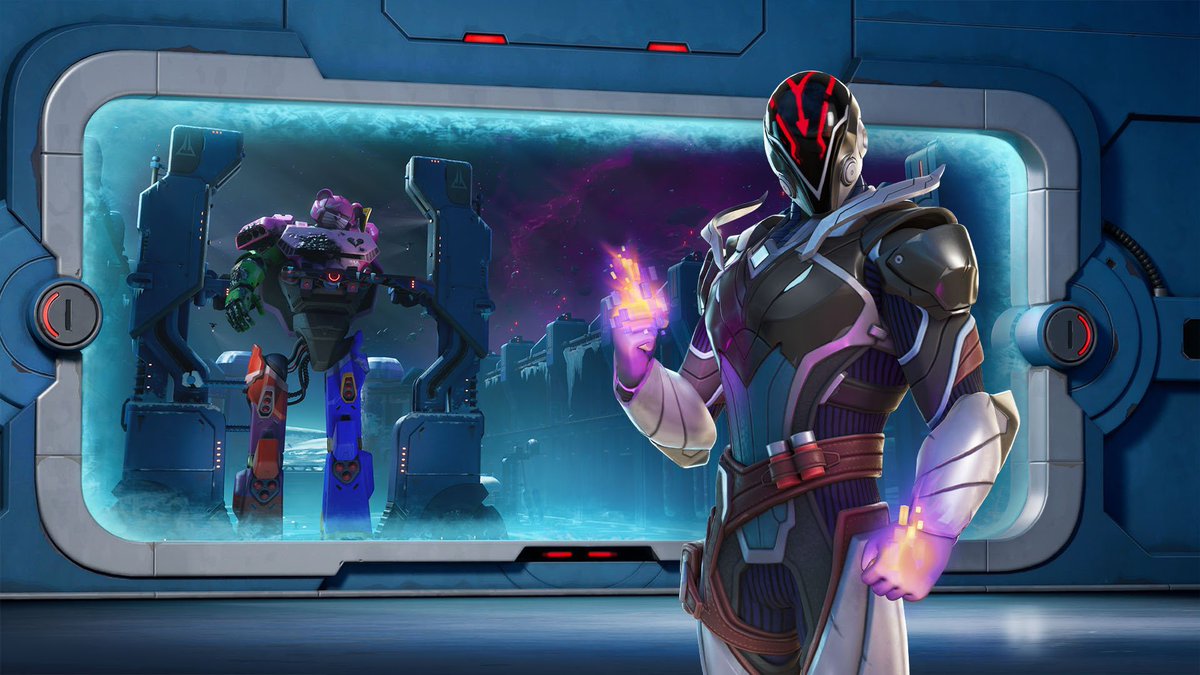 D4rk_Kn1ght0714's tweet photo. The loading screen has changed! The mech now has legs! Event is drawing near! Are you ready @jasonleesevert @hotcar16 @JasmineQuinn22 @OhSirNolo @ColinHaggerty_ @Pr0per_D0se_ @hngxember23? #Fortnite #FortniteChapter3Season2 #Mainevent2022 https://t.co/jJ8FL8TZO0