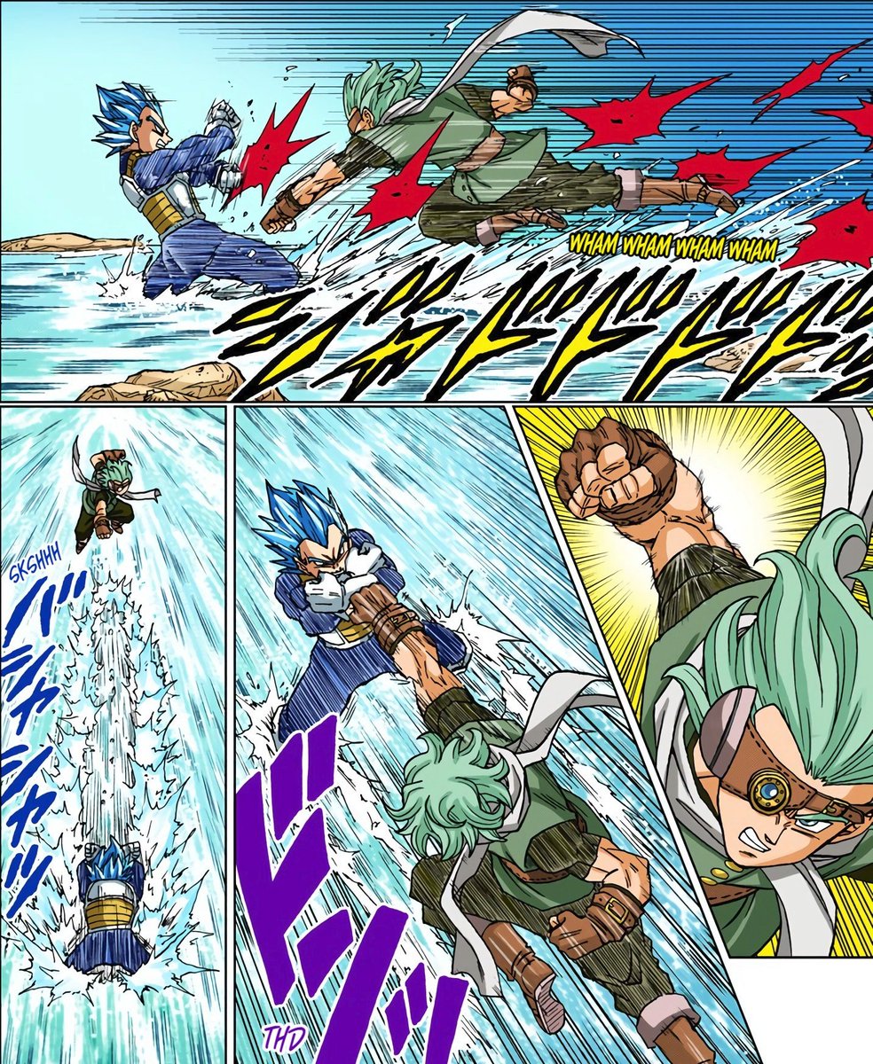 Super Saiyan Blue Evolution Vegeta And Granolah Battle On The