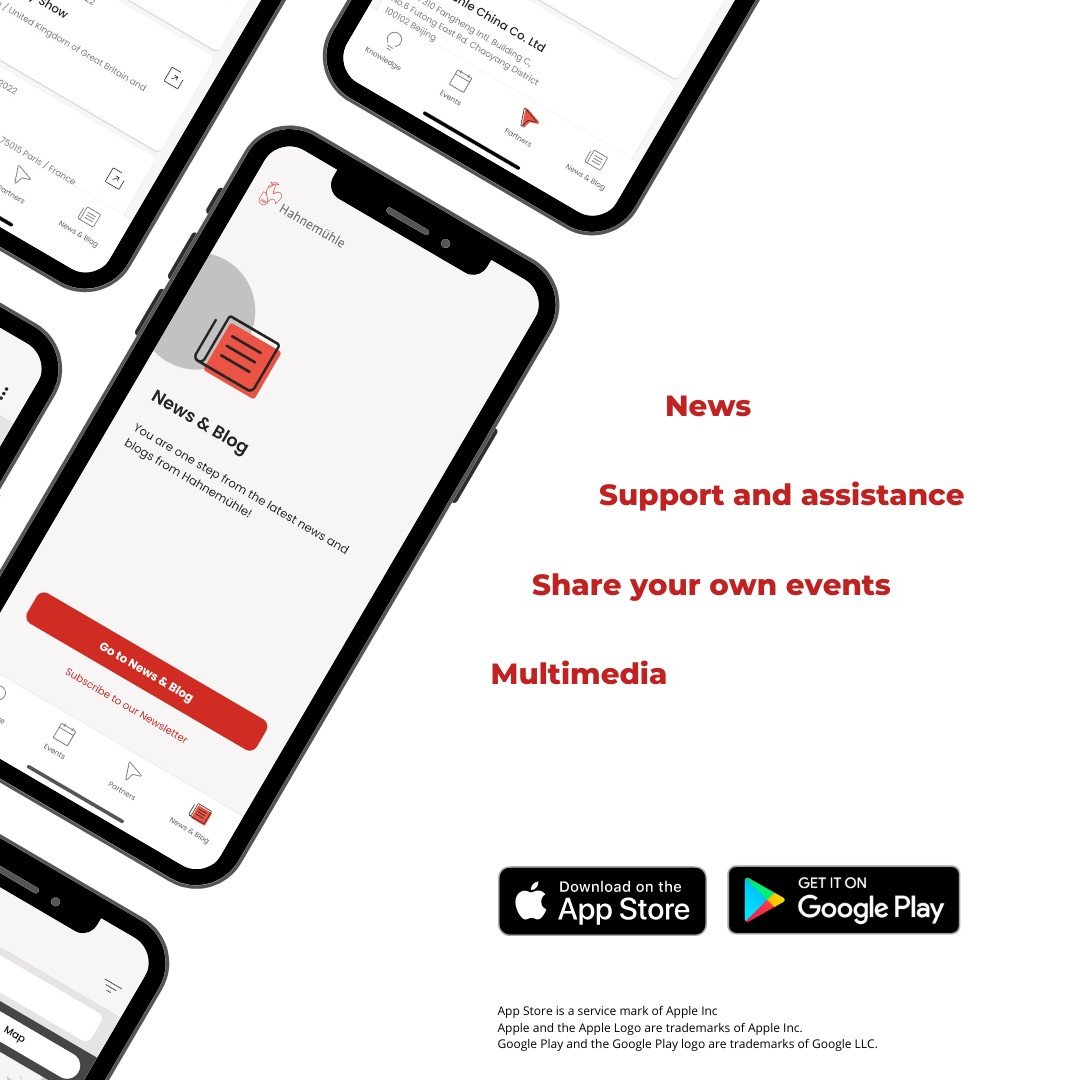 Hahnemuehle_USA's tweet photo. There's an app for that. Presenting the Hahnemühle App! Get support for your Hahnemühle products. Find the answer to your questions, learn about the latest products, find partners and more. Available for Apple and Android platforms. #hahnemühle #excitingnews #atyourfingertips https://t.co/GsFsIvzUla