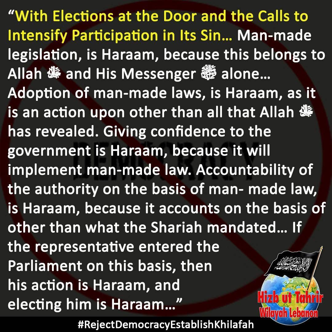 HTmediaPAK's tweet photo. With Elections at the Door and the Calls to Intensify Participation in Its Sin
https://t.co/Lqu9NxZwJL
#RejectDemocracyEstablishKhilafah
#Time4Khilafah
#KhilafahLiberatesKashmir
#UnificationViaKhilafah
#HiredFacilitators https://t.co/UIJBsm9qZI