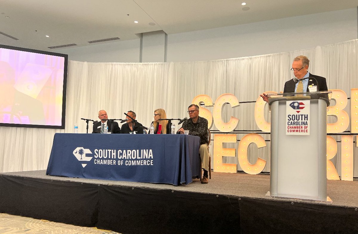sccompetes's tweet photo. The @SCCompetes team is in Charleston today for the 6th Annual SC Cybersecurity Summit, hosted by the SC Chamber of Commerce, CyberSC, and U.S. Chamber of Commerce. Our #SCTech and #CyberSecSC Director, Kim Christ, was a panelist in this morning's Cybersecurity Economics session. https://t.co/xvpf1DIxJC