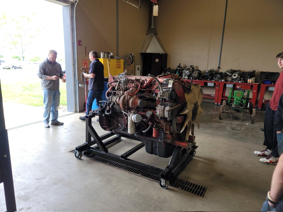 DarellButcher's tweet photo. Thanks to Brown NationaLease & Vander Haags for donating a diesel engine to help start our Registered Diesel Mechanic Apprenticeship. #1SEP #SEPHS #VanderHaags #BrownNationaLease https://t.co/1me23RcsvF