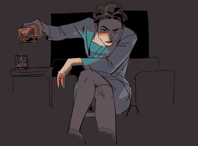 coloured a marisa coulter sketch from yesterday's stream #hisdarkmaterials 