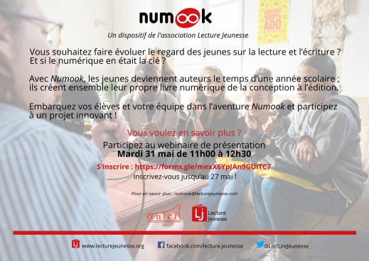 Prefet971's tweet photo. #Numook Vous êtes enseignants, formateurs, bibliothécaires ou médiateurs ? 👨🏾🏫
✅L’association Lecture Jeunesse vous présente le dispositif Numook, pour faire lire et écrire les ados grâce à la création collective d’un livre numérique.
ℹhttps://t.co/zmFIvbZFIc https://t.co/AKivRWIGT5