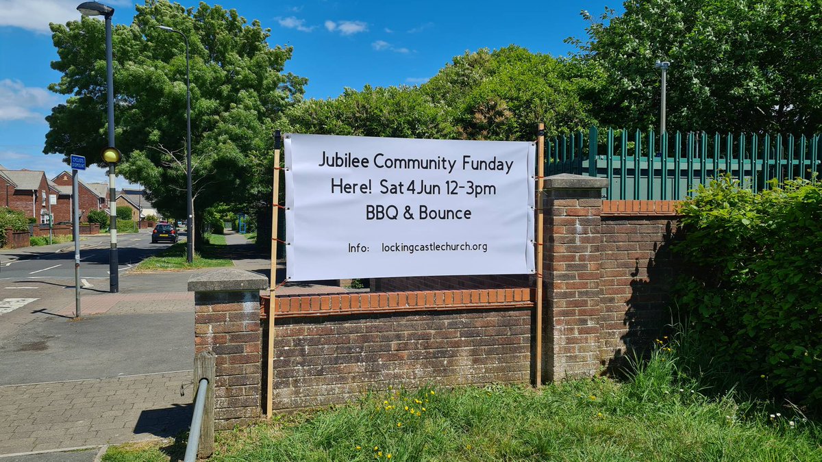 The banner is up - we are Go for Jubilee fun!