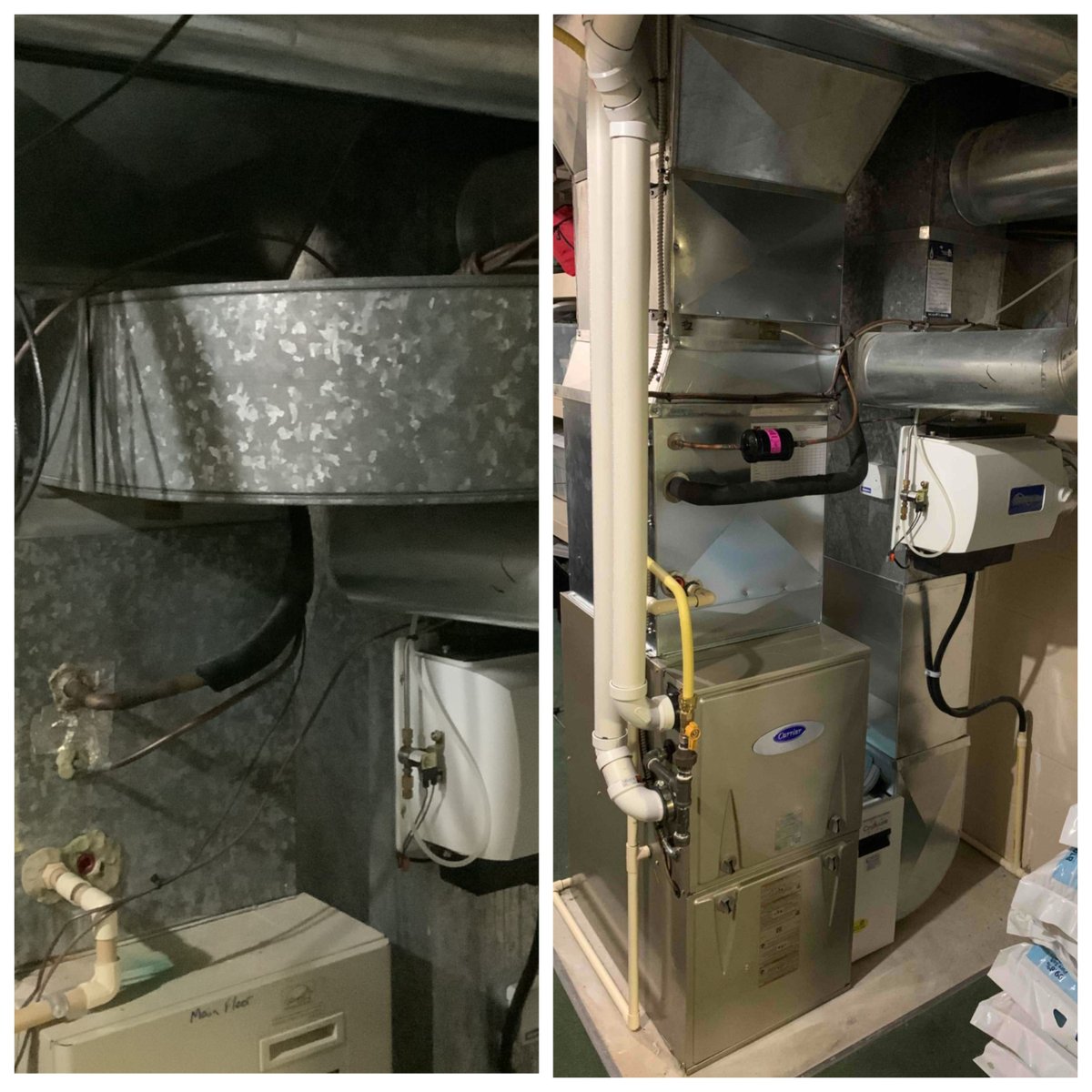 dunnheatingAC's tweet photo. Eckhardt with the lovely upgrade to Carrier Equipment. #dunnheating #Carrier #HVAC #WaterlooRegion https://t.co/xyZXM673xy