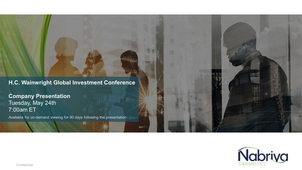 @Nabriva Therapeutics presented virtually at the H.C. Wainwright &amp; Co., LLC Global Investment Conference this week. See full presentation located on our website: 
investors.nabriva.com/events-and-pre…