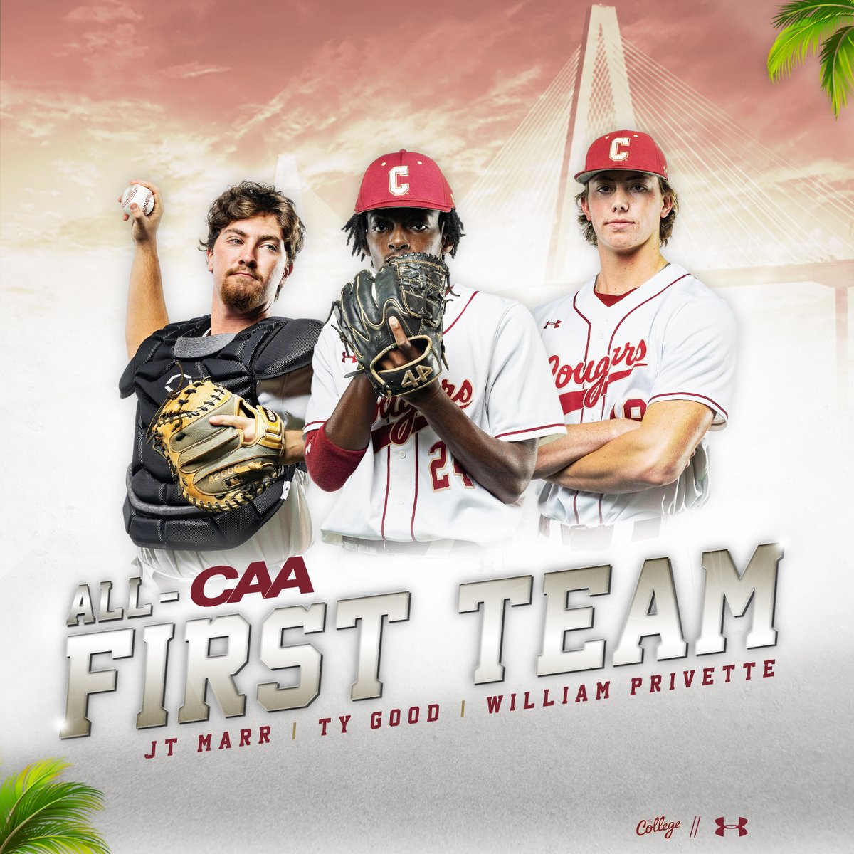 CofCBaseball's tweet image. Leading the charge 👏

@marrjt10 
@T_good9 
@twilliamprivet1 

🔗 bit.ly/3MLydQ1

#comeCus 🌴⚾️