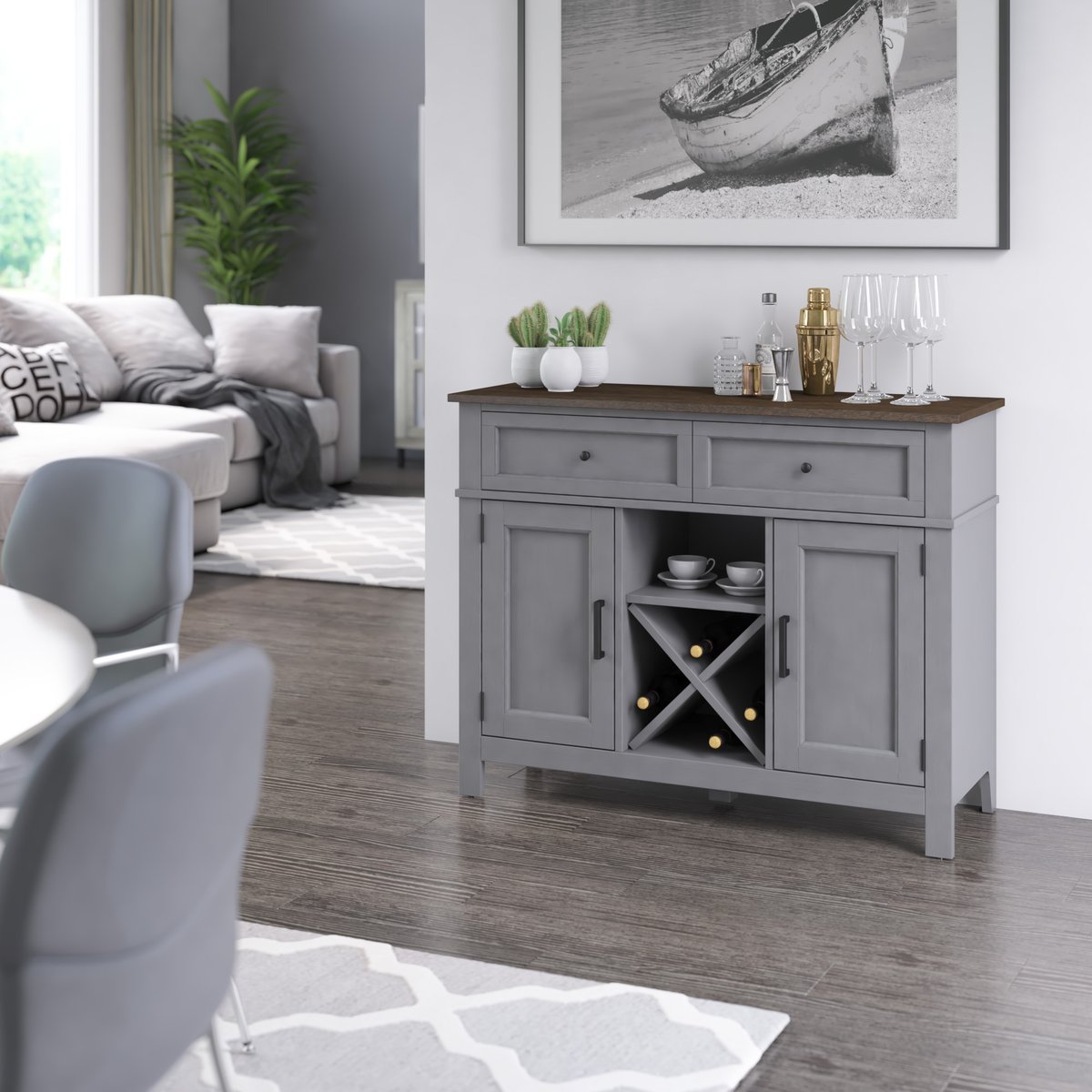 Extra meal prep storage, dedicated space for wine 🍷, on-trend style – those are the ingredients of a wonderful addition to your living room. 🏠 ❤️ This stunning, cost-effective solution is available at @homedepot &amp; offers a custom fit for busy lifestyles.
thd.co/3FVZmNs