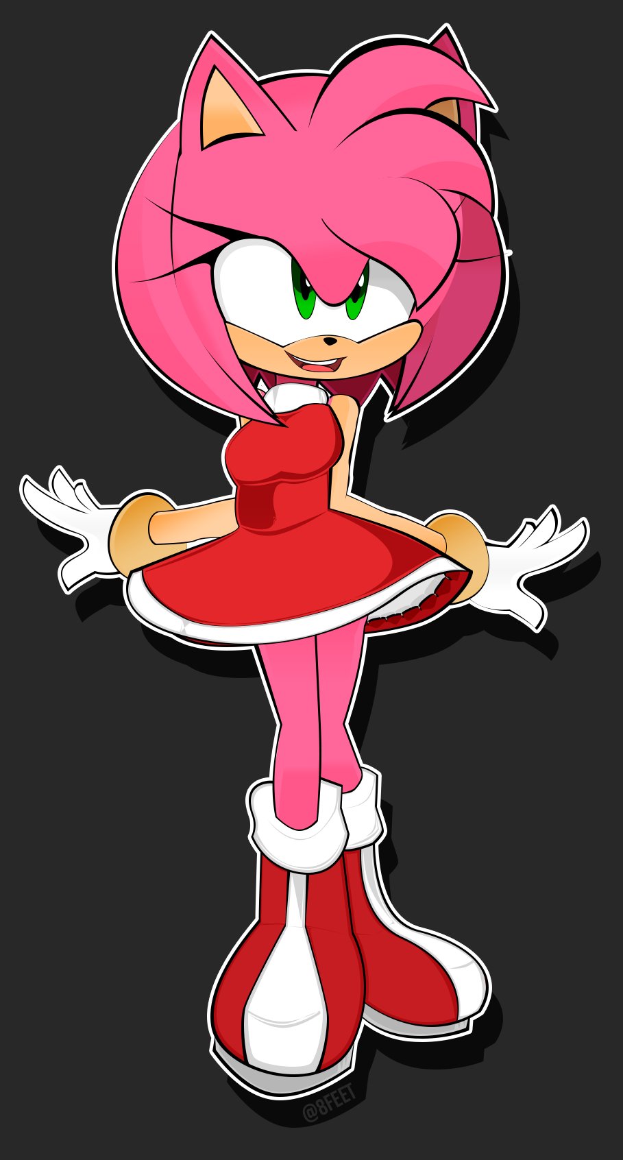 8feet on X: Ayyy look, my first Sonic character (Amy Rose) fanart :p #Sonic  #AmyRose #Fanart #artwork #furry #art  / X