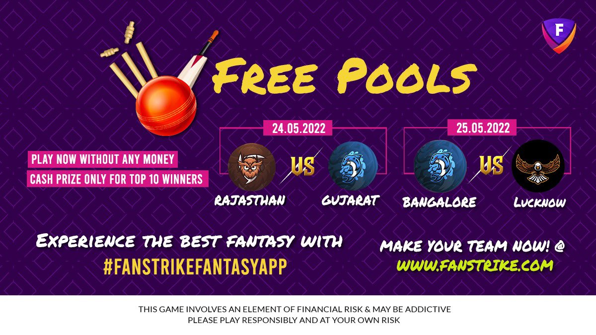 FanStrike_App's tweet photo. Electrifying cricket league has finally reached to the last four teams who will be now fighting for their final destinations 🏆
Enjoy the league and win free money with #fanstrikefantasy only , download now ( link in bio )
#Playoff #FantasyCricket #payzero https://t.co/NWlnCPB74Q