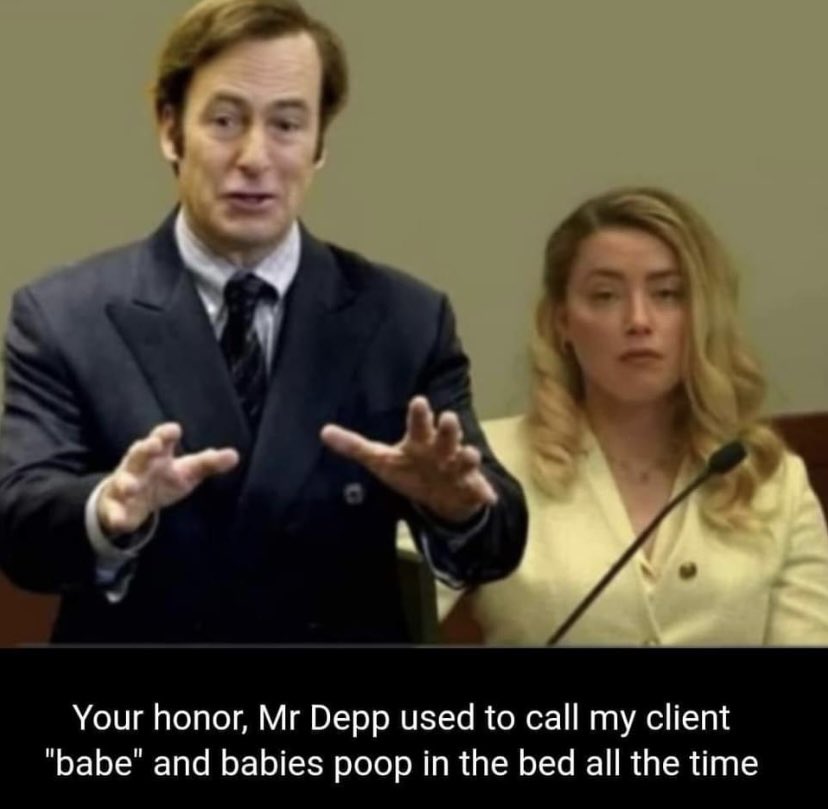 osama8l's tweet photo. Why you need a super lawyer. Better call saul😂

#johnnydepp #bettercallsaul https://t.co/qlzzjTeeoW