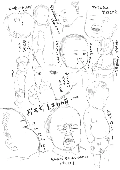 おもち1歳6ヶ月 スケッチ 