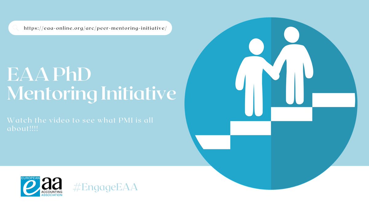 Calling all PhD Students!!! Just a reminder that the EAA <a href="/EAA_ARC/">EAA</a> has a PhD Mentoring Initiative (PMI) program available to you at any time. If you are interested in getting advice and feedback from top accounting researchers on your research click here:
eaa-online.org/arc/peer-mento…