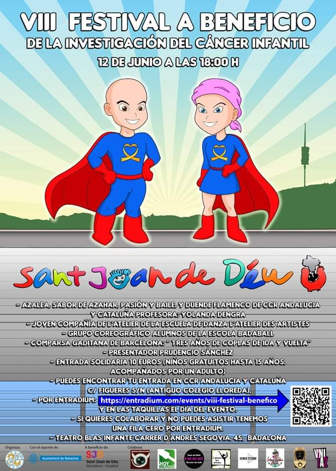 Nos vemos el 12 de Junio en Badalona en el VIII FESTIVAL A BENEFICIO DE LA INVESTIGACIÓN DEL CÁNCER INFANTIL.

¡No faltéis!