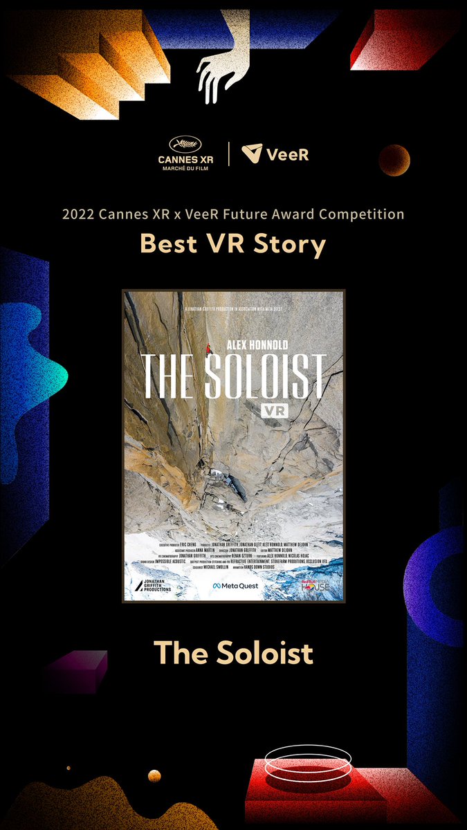 Don’t miss the two 🏆winning projects of the 2022 Cannes XR x VeeR Future Award! Only 4 days left for the online Exhibition on VeeR VR. Download VeeR VR👉: oculus.com/experiences/qu…