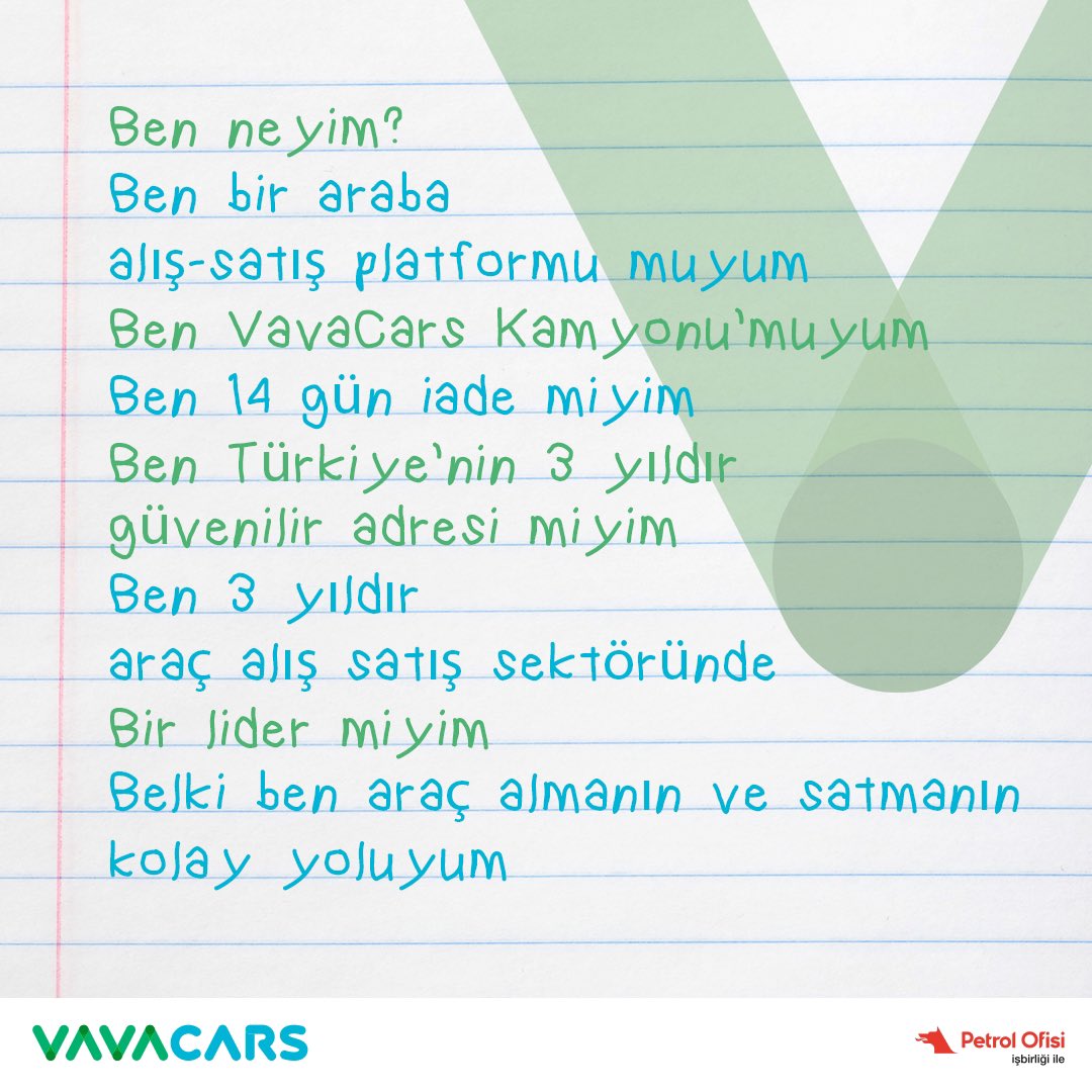 VavaCarsTurkiye's tweet photo. İsmail’in harika şiirinden ilham aldık, VavaCars’ın “Ben Neyim?” adlı şiirini yarattık! 😍🚙 #VavaCars #SizinYanınızda #BenNeyim https://t.co/WaIvIlc9nX