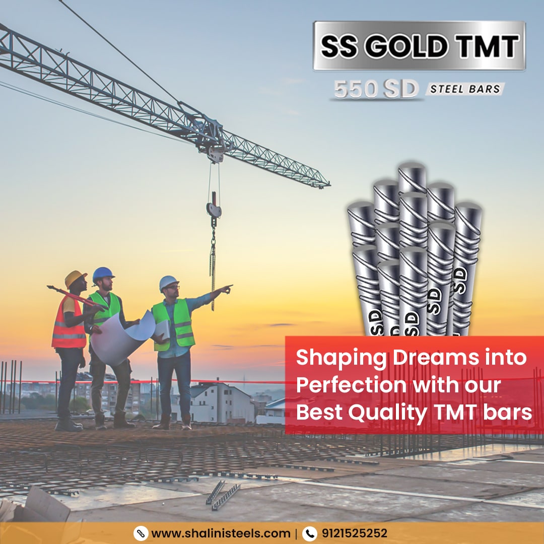 SSGOLDTMT's tweet photo. Let's shape your dreams with SS GOLD High-Quality TMT Bars. Perfect shape with Strength &amp; Flexibility. Need more info, contact us @ 89896 26262
.
#VarunTej #SSGoldTMT #shalinisteel #TMT #Steel #SteelIndustry #superstrong #SSGoldTMT550 #TensileStrength #TMTSteelbars #superductile https://t.co/ZDJaDmbCjt