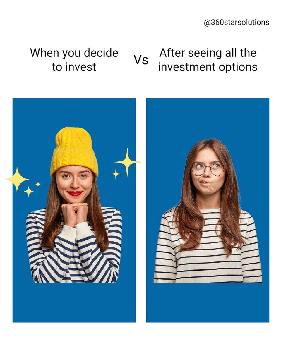 360Starsolution's tweet image. Aren't we all overwhelmed with so many investment options and not knowing how to select based on our needs and goals?

#finance #financetips #financetipsforwomen #financialfreedom #financial #financialliteracy #financememes #money #wealth #wealthbuilding #wealthmindset
