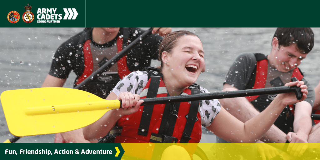 ArmyCadetsUK's tweet photo. It's #gopaddlingweek. We know that our cadets know a thing or two about Paddling, if you're heading to the waters with your canoe or kayak have fun and make sure you share your pics with us - send them to our official Facebook page or tage us here!
#Armycadets #GoingFurther https://t.co/3IHQv8lLzB