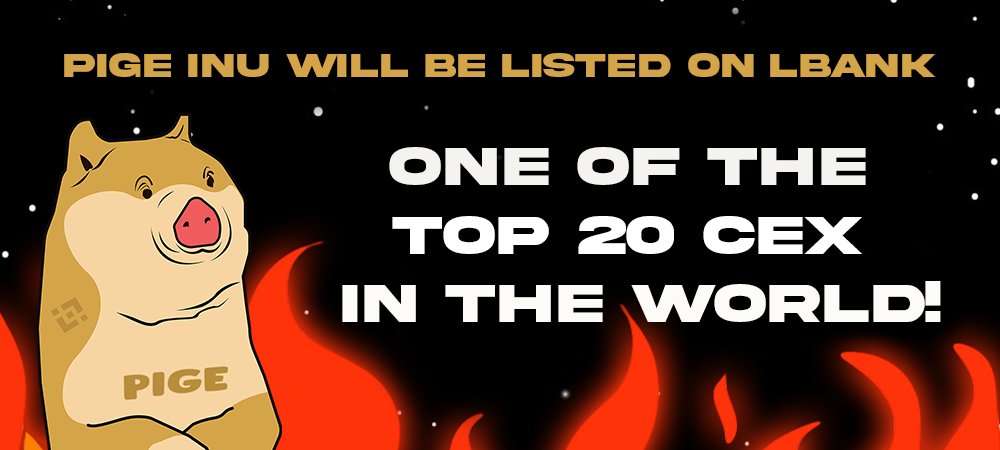 PigeInu's tweet photo. We will be listed on LBank, one of the top 20 CEX in the world! OINK OINK! 🐽

#PigeInu #PIGE #PINU #PigeArmy #Lbank #Memecoin https://t.co/WY6T8jiPLH