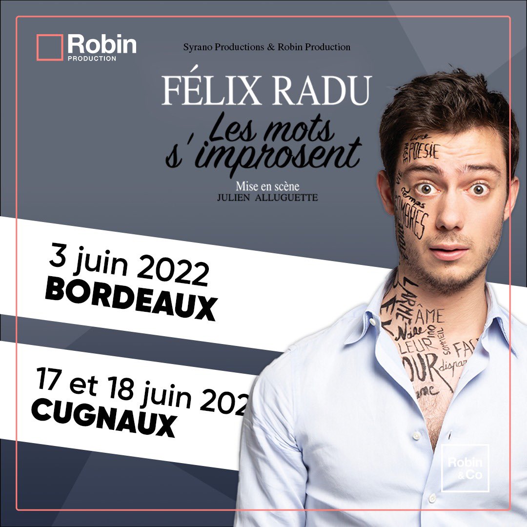 Plus que quelques places pour venir découvrir Felix sur scène  🎭

Le lien de la billetterie ici ⤵️
felixradu.com